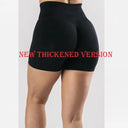 High Waist Scrunch Butt Seamless Yoga Shorts for Women - Push Up Athletic Gym Workout Bottoms