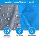 Oversized Waterproof Beach Blanket Portable Lightweight Mat