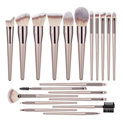 Chic Champagne Beauty Brush Kit: Ultimate Makeup Brush Set for Flawless Application