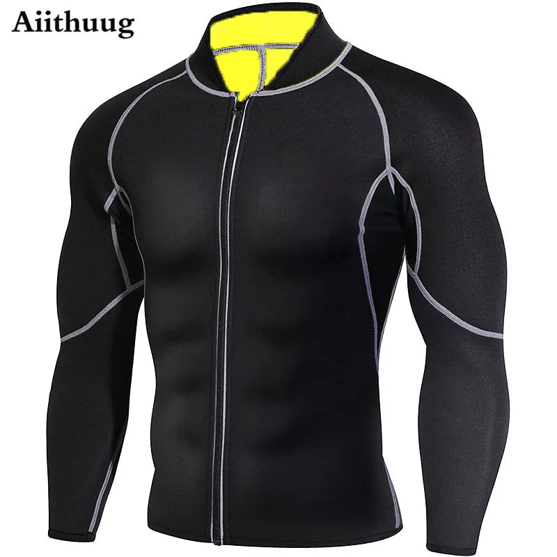 Men's Neoprene Sauna Suit for Weight Loss - Thermal Workout Shirt & Body Shaper