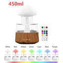 Mushroom Rain Cloud Humidifier with Colorful Night Lights and Relaxing Water Sounds  ourlum.com wood remote control United State 