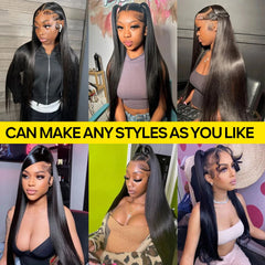 Luxury 13X4 HD Lace Frontal Wig - Brazilian Straight Human Hair for Women