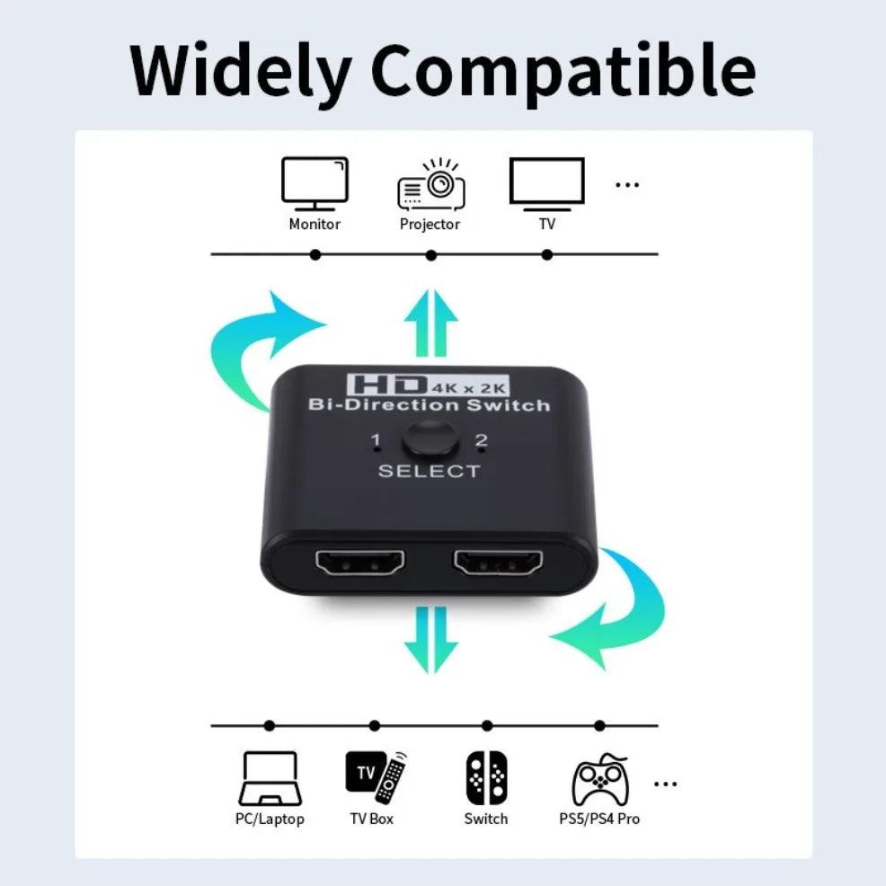 4K HDMI Bi-Directional Video Switch: Seamless Gaming Experience  ourlum.com   