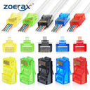 ZoeRax Cat6 Pass Through Ethernet Plugs: High Performance Connectors  ourlum.com Mix Colors 100pcs United State