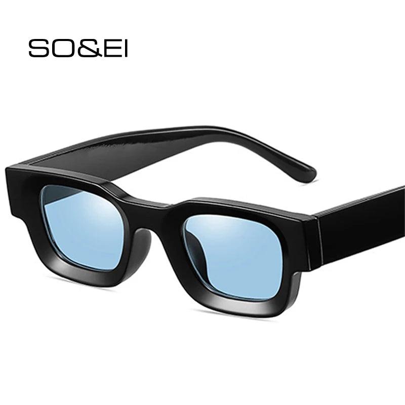 Trendy Polarized Square Sunglasses for Men and Women - UV400 Retro Punk Shades