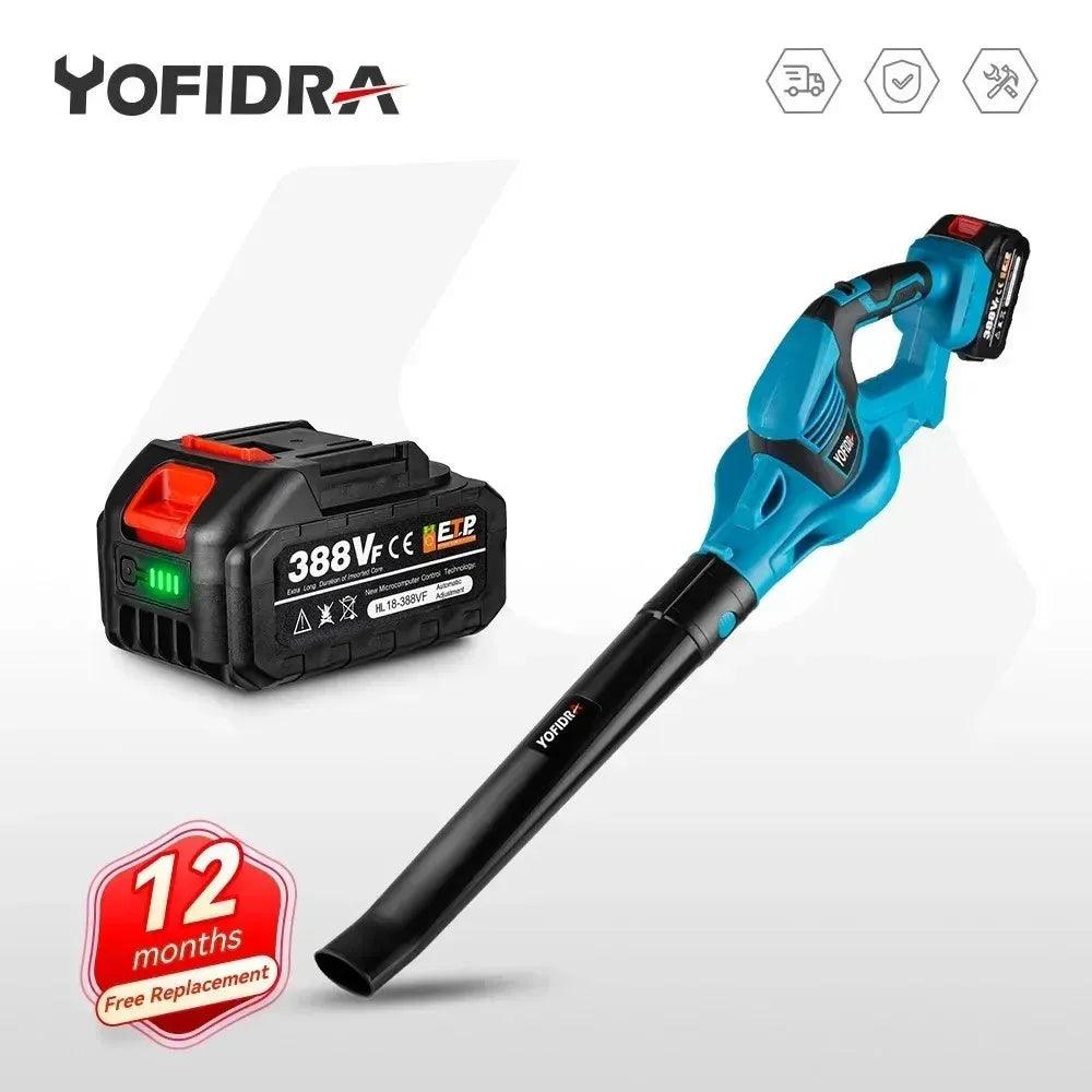 Yofidra High Powerful Electric Air Blower Handheld Cordless Leaf/Snow/Dust Blowing Blower Garden Tool for Makita 18V Battery  ourlum.com   