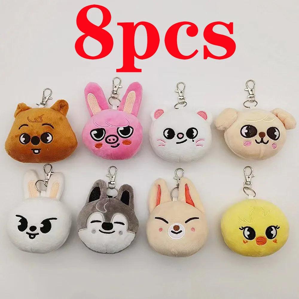 Skzoo Plush Toys: Cute Keychain Pendant Stray Kids Stuffed Dolls  ourlum.com 8pcs  