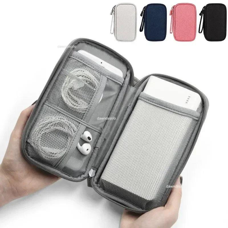 Portable Storage Bag for Power Bank Case Charger Digital Cable Case Earphone Oxford Cloth Earphone Phone Holder for Travel Bag  ourlum.com   