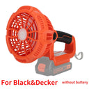 Cordless Jobsite Fan With LED Light For Makita Bosch DeWalt Milwaukee