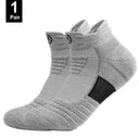 Ultimate Performance Anti-Slip Cotton Sport Socks for Men and Women - Ideal for Soccer, Basketball, and More  ourlum.com 1pair-short-grey  