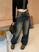 Women's Harajuku Style Loose Wide Leg Jeans Autumn Fashion