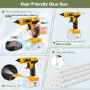 Cordless Hot Glue Gun With Anti-Scald Nozzle And 10 Sticks