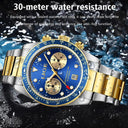 LIGE Stainless Steel Men's Quartz Watch Sleek Functional Timepiece