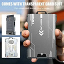 Wallet for Men Slim Aluminum Metal Money Clip RFID Blocking