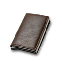 Sleek Carbon Fiber RFID Trifold Wallet for Men Black Holder