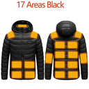 Men Winter Warm USB Heating Jackets Smart Thermostat Waterproof