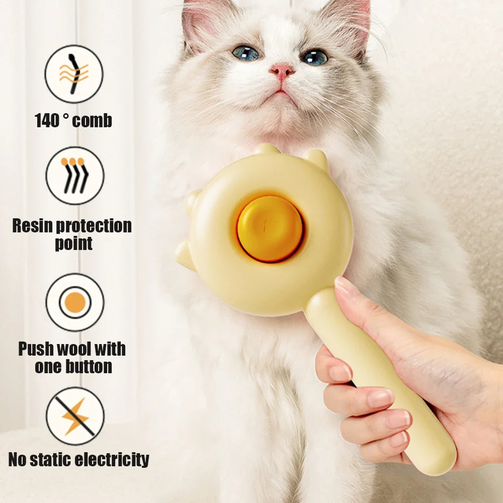 TOUA Cat Massage Comb & Hair Removal Brush for Pets - Grooming Set  ourlum.com   