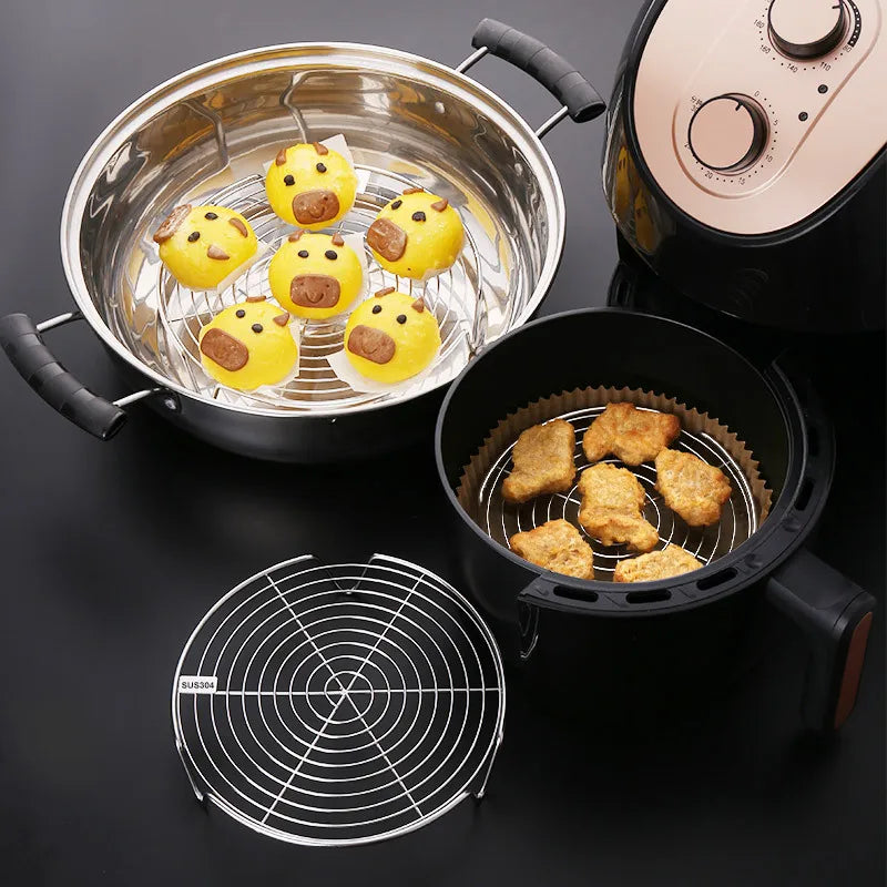 Versatile Stainless Steel Steamer Rack for Air Fryers and Pressure Cookers - Perfect for Healthy Cooking