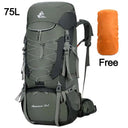 75L Camping Backpack Travel Sport Bag With Rain Cover Climbing Mountaineering Trekking Outdoor Rucksack Hiking Bag Shoulder Men  ourlum.com Army Green  