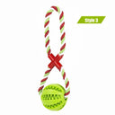 Dog Treat Balls Interactive Rope Rubber Toys for Small Dogs