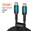 PD USB Type C to Type C Fast Charging Cable for Macbook, Samsung,  - 1M 2M 3M Lengths  ourlum.com Green 60W 0.5m 