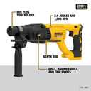 DEWALT DCH133 20V Brushless Rotary Hammer Tool Lightweight