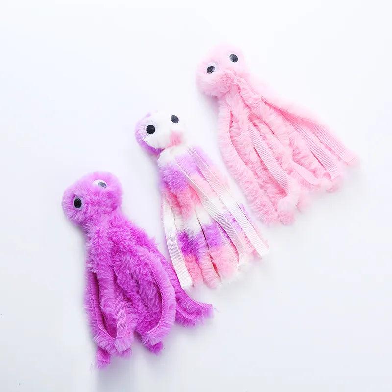 Cute Octopus Plush Cat Toy: Interactive, Bite-Resistant Fun for Playful Pets  ourlum.com   