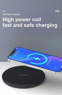 15W Wireless Charger Pad Stand For iPhone Samsung Xiaomi