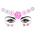 3D Sexy Face Tattoo Stickers Temporary Tattoos Glitter Fake Tattoo Rhinestones Masquerade for Women Party Face Jewels Tattoo  ourlum.com NO.34  