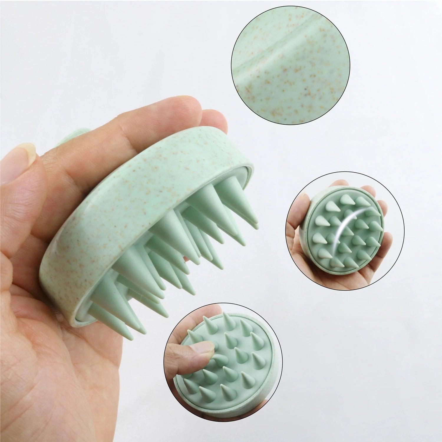 Silicone Scalp Massage Brush for Hair Care and Body Relaxation  ourlum.com   