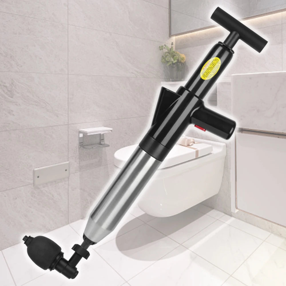 Toilet Plunger High Pressure Drain Plunger Dredge Clog Remover Sewer Pipe Unblocker Air Drain Blaster