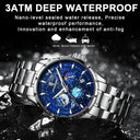 POEDAGAR Starry Sky Chronograph Watch Waterproof Luminous