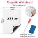 Magnetic Whiteboard PET Film Office School Supplies Fridge Memo Board  ourlum.com A3-1Red1Eraser  