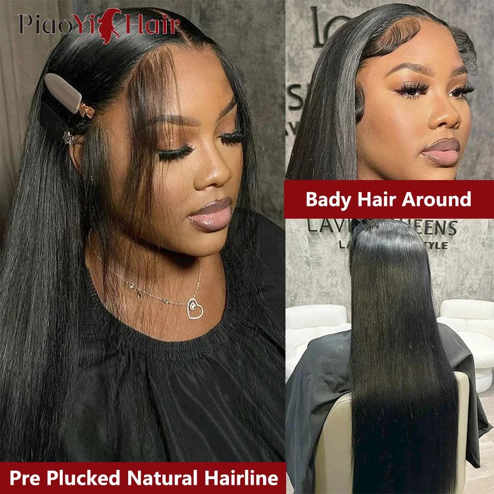 Luxe 30" Brazilian Straight Lace Front Human Hair Wig Kit for Effortless Glam  ourlum.com   