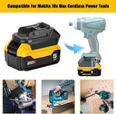 Milwaukee & DeWalt to Makita Battery Adapter with USB Charging