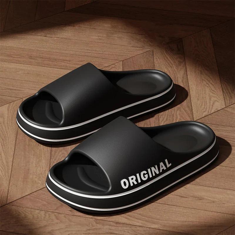 Thick Sole Summer Slides: Men's Beach Sandals for Comfort  ourlum.com   