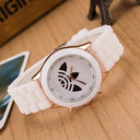 Women's Stylish Quartz Sports Watch with Silicone Band for Fashionable Ladies  ourlum.com   