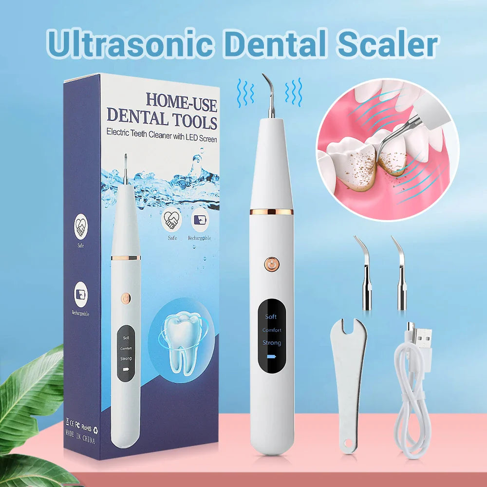 Electric Ultrasonic Dental Scaling for Teeth Whitening Professional Dental Cleaner Machine Tartar Removal Eliminator Toothpicks