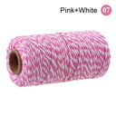 Cotton Macrame Cord Rope Twine String Crafts DIY Bohemia Wedding Decor  ourlum.com SLQ A07 pink white  