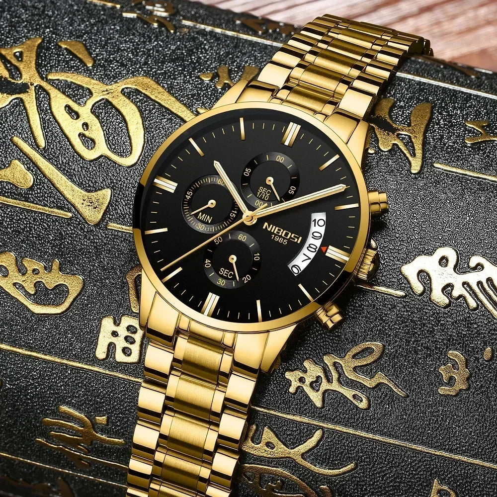 NIBOSI Men's Luxury Waterproof Sports Chronograph Watch: Precision & Style  ourlum.com   