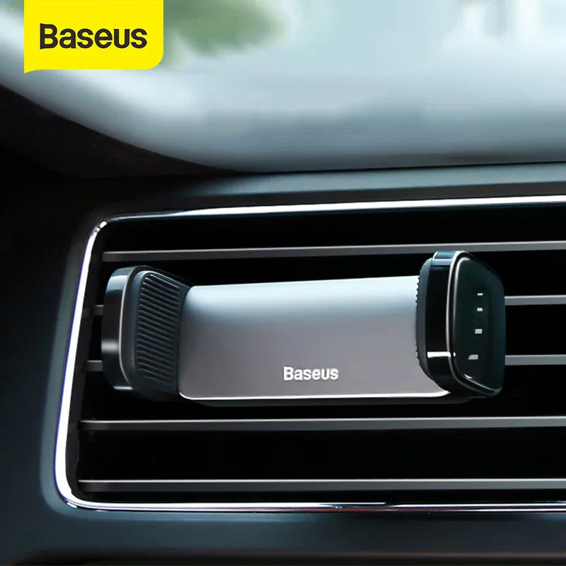 Baseus Car Phone Holder: Secure Air Vent Mount for Smartphones - Easy, Durable, Adjustable Stand  ourlum.com   