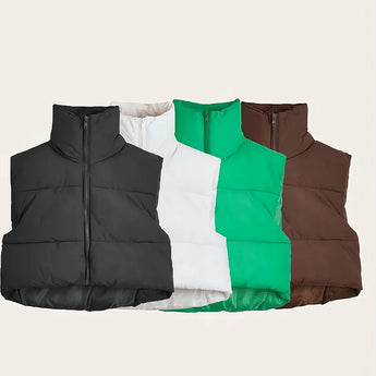 Elegant Stand Collar Down Coats with Sleeveless Vests for Winter Fashion  ourlum.com   