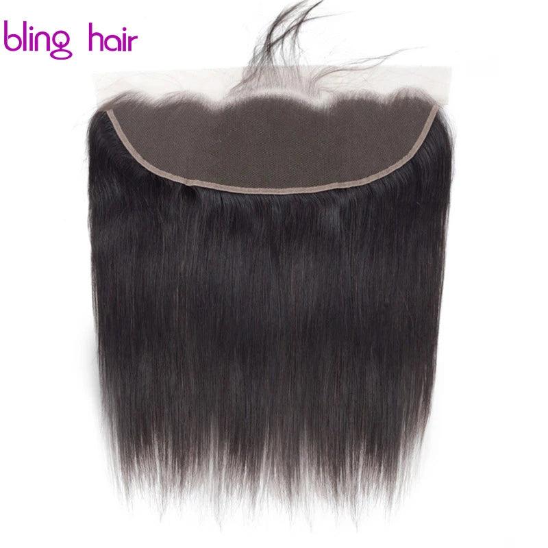 HD Transparent Lace Brazilian Straight Hair Frontal - Remy Quality  ourlum.com   