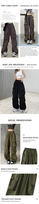 Back to School Women's New American Hip-Hop Wide-Leg Pants