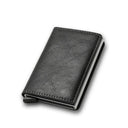 Sleek Carbon Fiber RFID Trifold Wallet for Men Black Holder