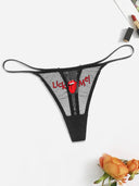 Sultry Mesh Thong Lingerie Femme Fatale Seduction Wear