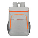 30L Cooler Backpack Leakproof Insulated Lunch Bag for Outdoor Camping Hiking Picnics Beach  ourlum.com Grey and Orange  