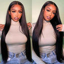 13x6 HD Lace Frontal Brazilian Straight Human Hair Wig