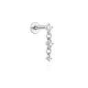 CANNER 1PC Ins Simple Flat Head Stud Earring Women 925 Silver