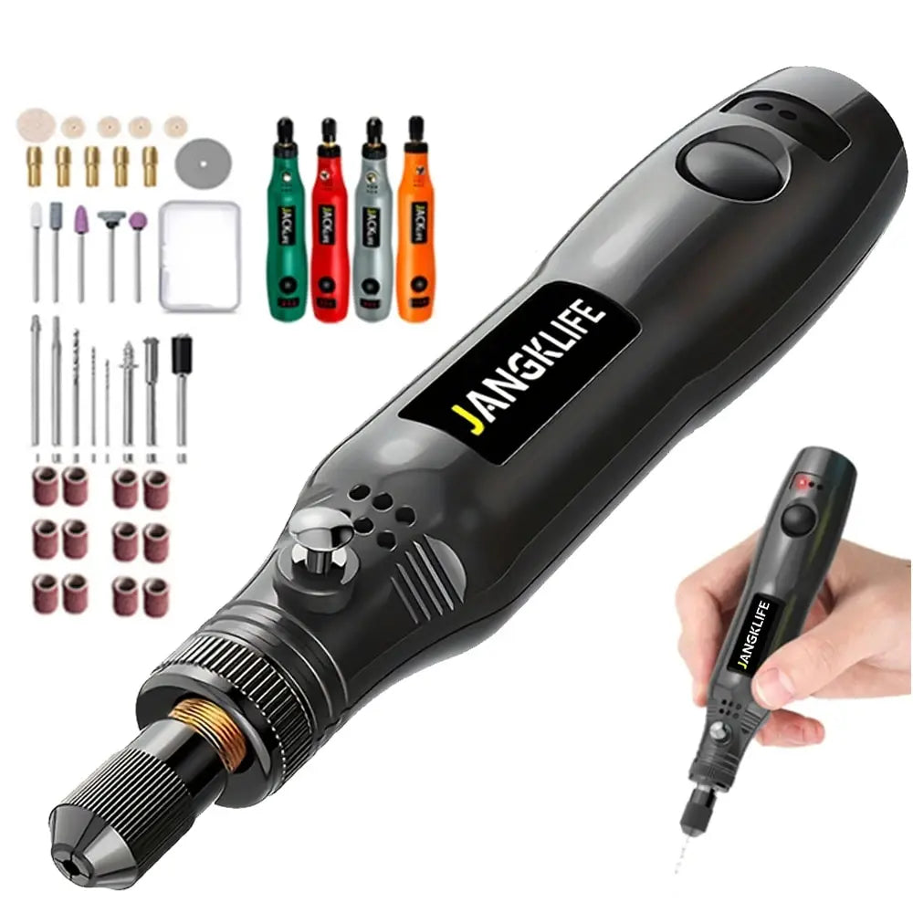 USB Cordless Rotary Tool Kit Woodworking Engraving Pen DIY For Jewelry Metal Glass Mini Wireless Drill  ourlum.com   